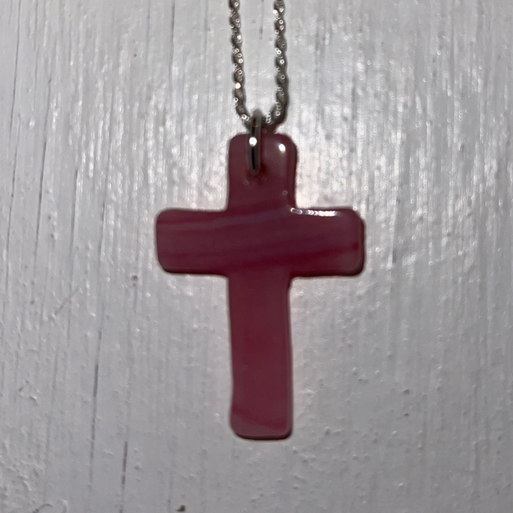 Stained Glass Cross Necklace